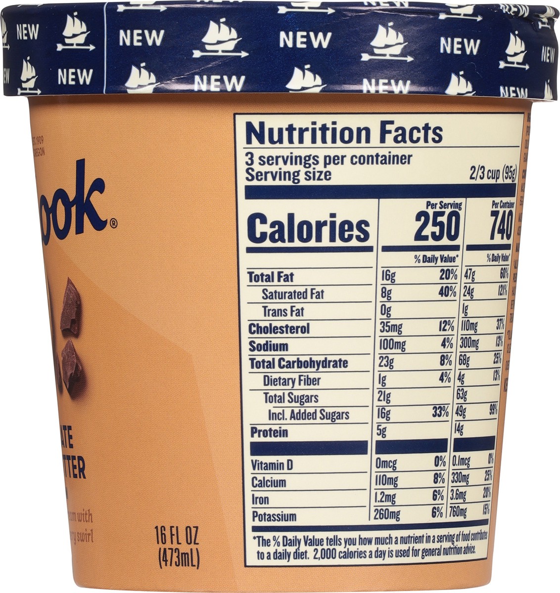 slide 9 of 13, Tillamook Chocolate Peanut Butter Ice Cream 16 fl oz,