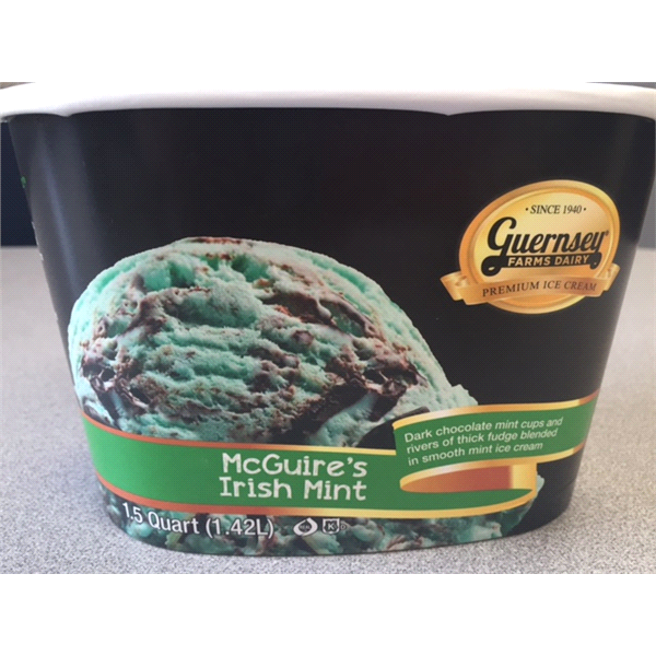 slide 1 of 1, Guernsey Farms Dairy McGuire's Irish Mint Ice Cream, 48 oz