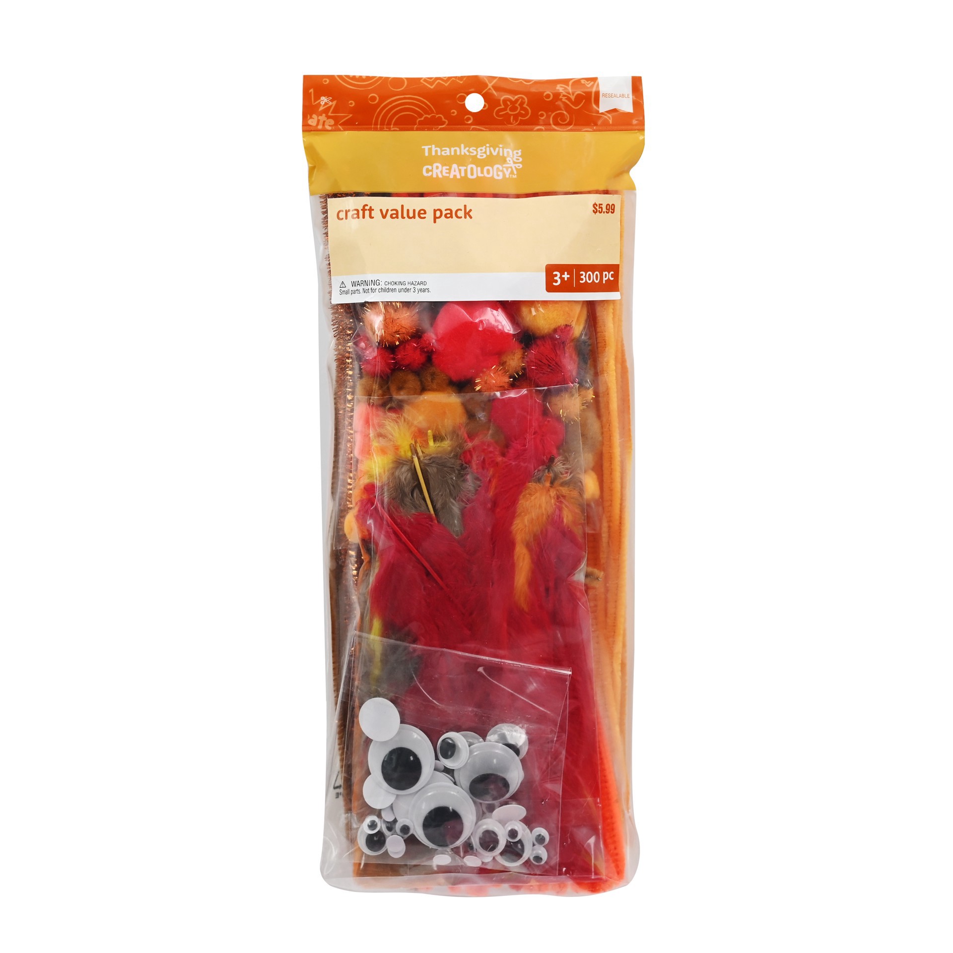 slide 2 of 3, 300-Piece Thanksgiving Craft Value Pack By Creatology, 300 ct