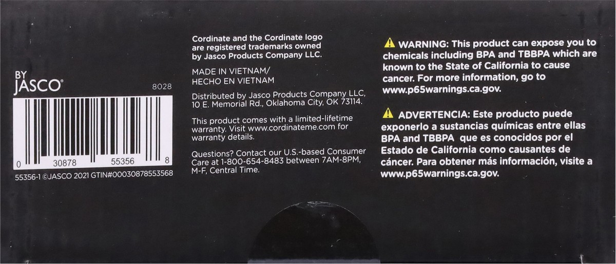 slide 6 of 10, Cordinate USB Charging Extension Cord Cube 10 Feet 1 ea, 1 ct