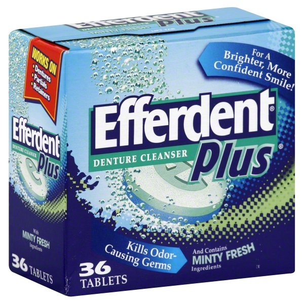 slide 1 of 1, Efferdent Plus Denture Cleanser, Minty Fresh, 120 ct