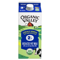 Organic Valley 2% Milkfat Reduced Fat Milk 0.5 gal