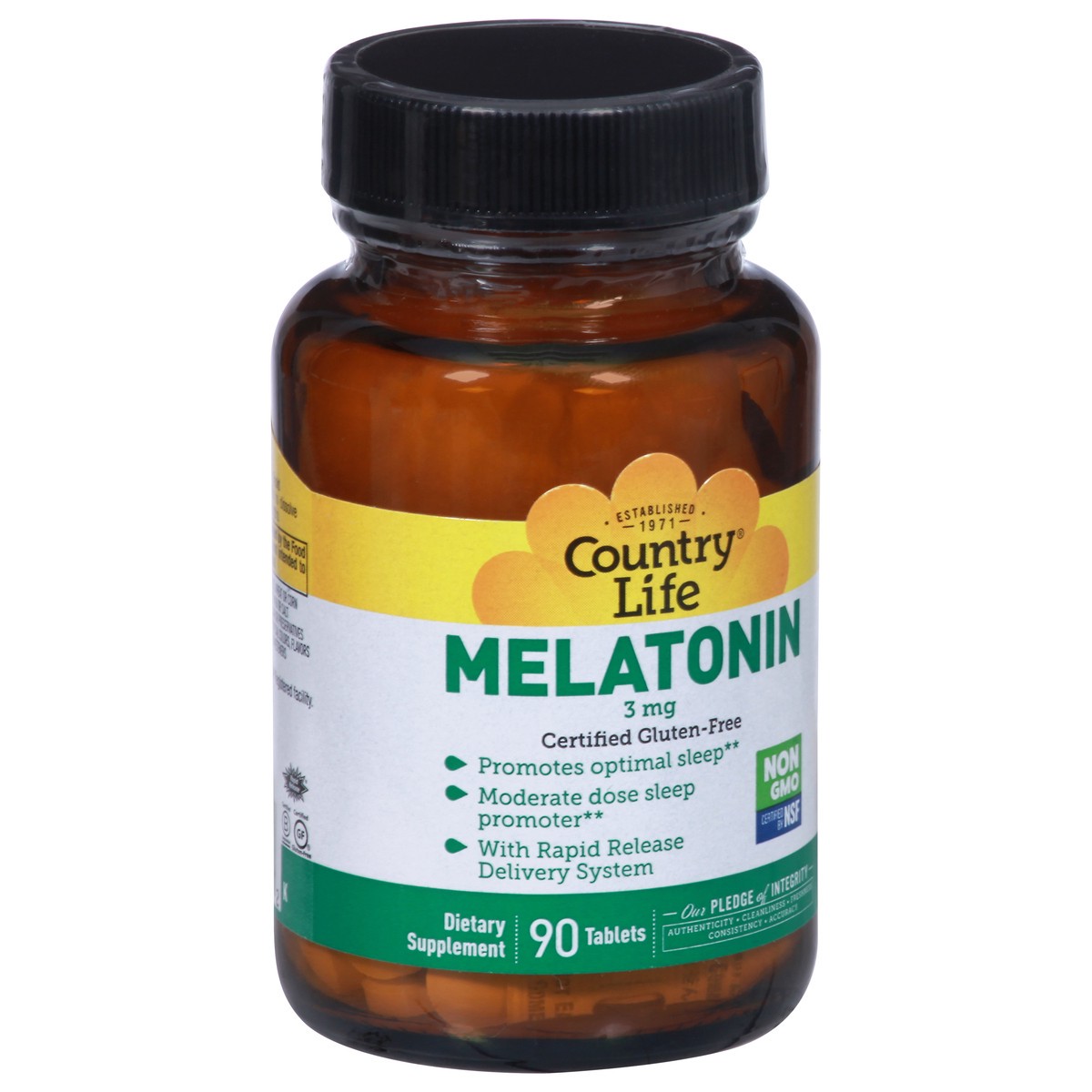 slide 10 of 10, Country Life 3 mg Melatonin 90 Tablets, 90 ct