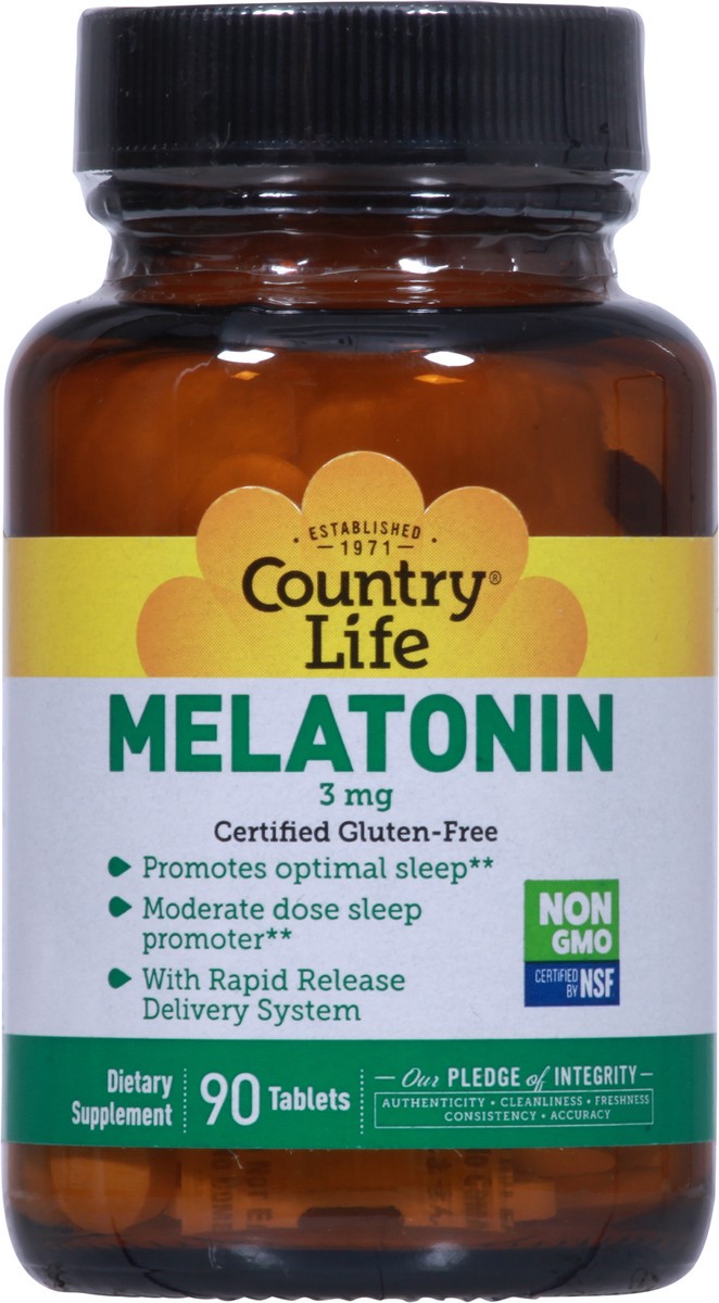 slide 4 of 10, Country Life 3 mg Melatonin 90 Tablets, 90 ct