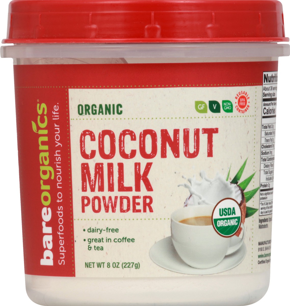 slide 4 of 11, BareOrganics Coconut Milk 8 oz, 8 oz