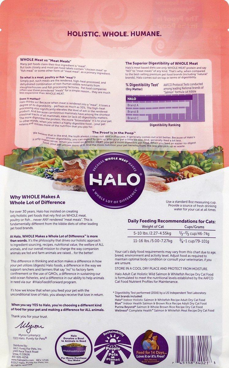 slide 2 of 8, Halo Cat Food 3 lb, 3 lb