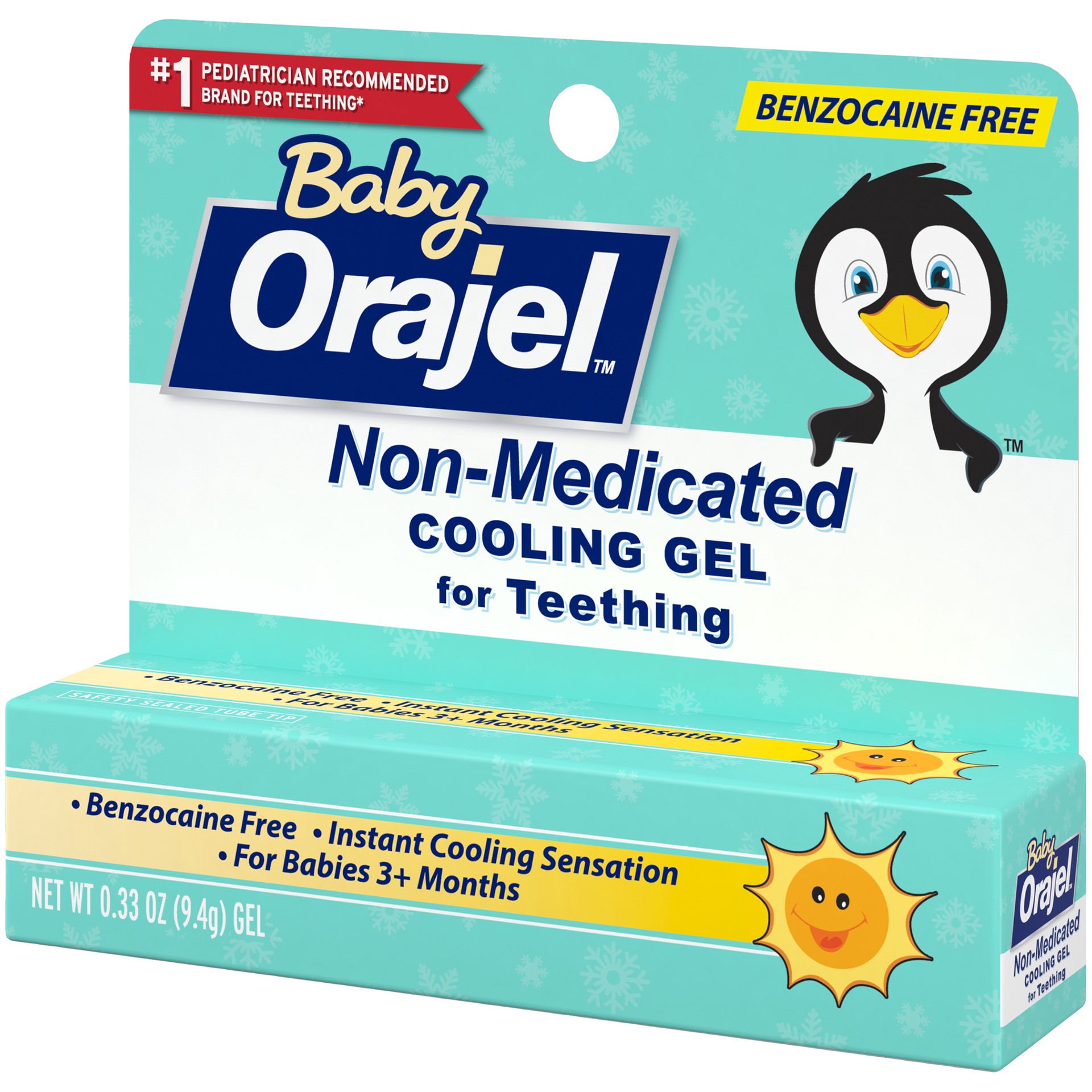 slide 3 of 4, Orajel Baby Non-Medicated Cooling Gel for Teething 0.33 oz, 0.33 oz