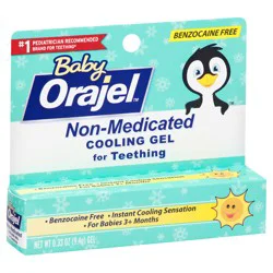 Orajel Baby Non-Medicated Cooling Gel for Teething 0.33 oz