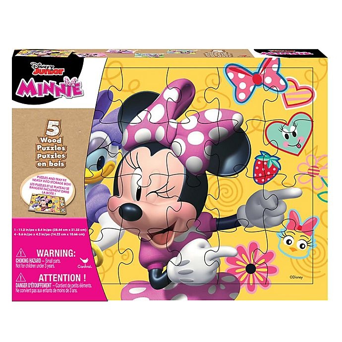 slide 1 of 1, Spin Master Minnie Mouse 5-in-1 Wood Puzzle, 1 ct