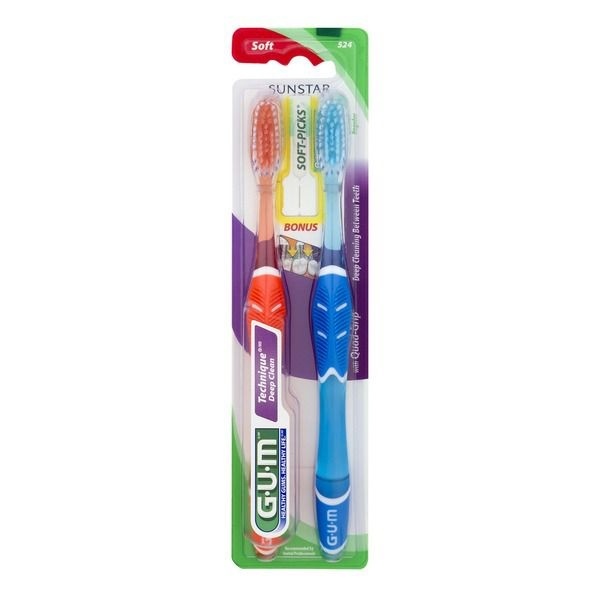 G-U-M Technique Deep Clean Soft Toothbrushes Value Pack 2 ct | Shipt