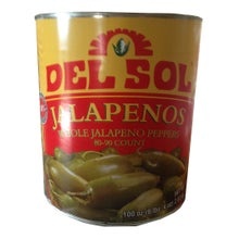 slide 1 of 1, Del Sol Jalapeno Pepper Whole Cut 6/4, 80.67 oz