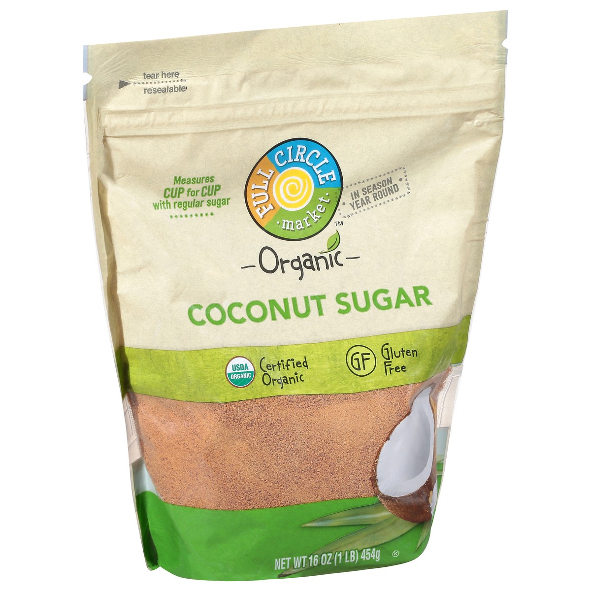 slide 5 of 9, Full Circle Market Organic Coconut Sugar 16 oz, 16 oz