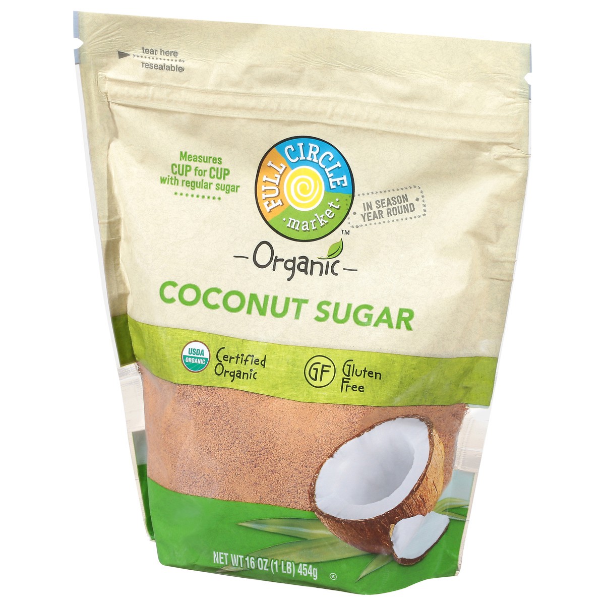 slide 2 of 9, Full Circle Market Organic Coconut Sugar 16 oz, 16 oz