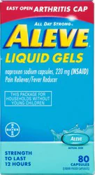 Aleve Easy Open Arthitis Cap Liquid Gels, Naproxen Sodium forPain Relief
