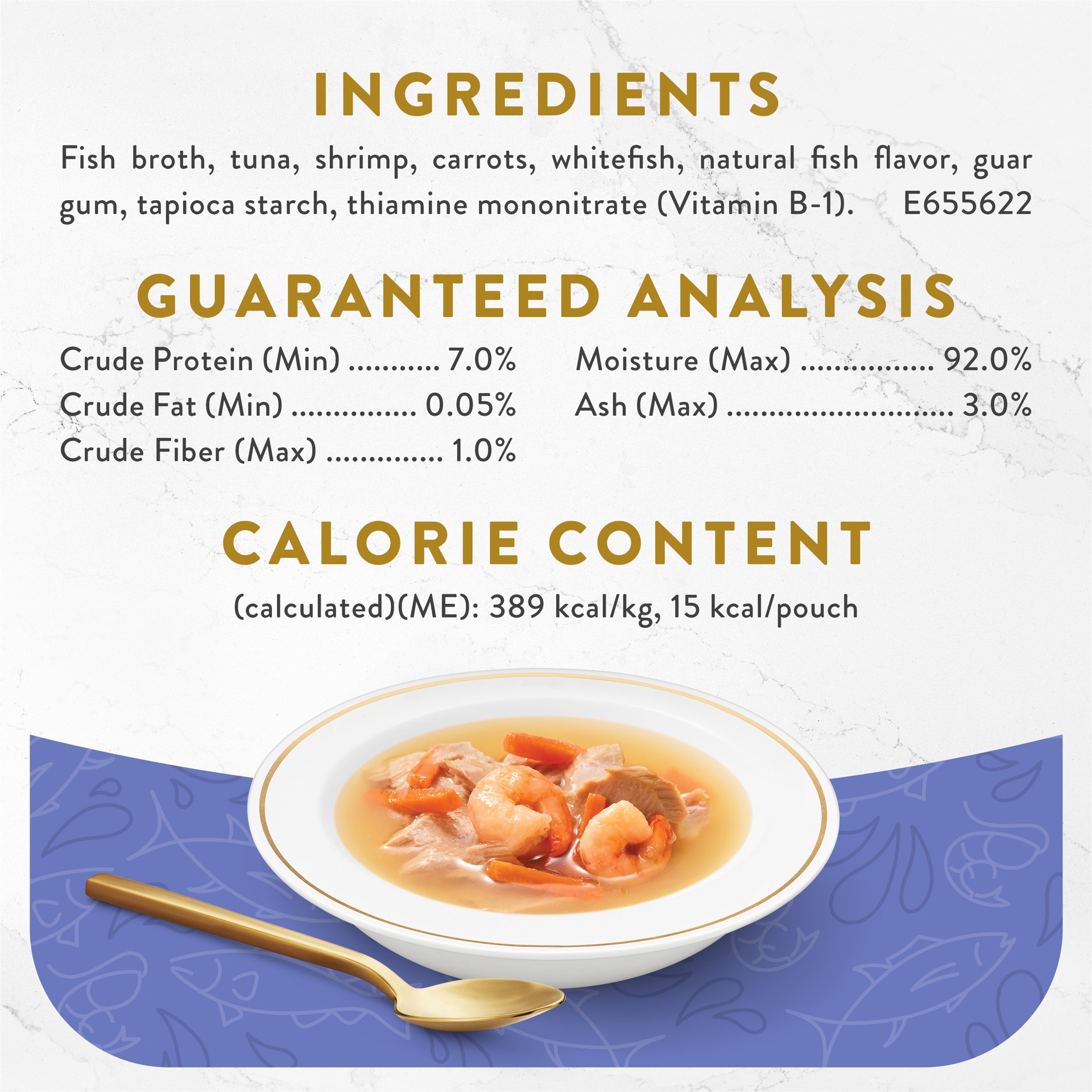slide 3 of 9, Fancy Feast Classic Broths with Tuna, Shrimp & Whitefish Gourmet Cat Complement, 1.4 oz