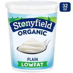 Stonyfield Organic Lowfat Yogurt, Plain, 32 oz.