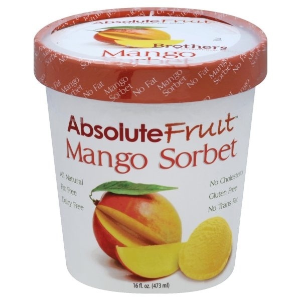 slide 1 of 1, Absolute Fruit Mango Sorbet, 16 fl oz