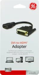 GE DVI to HDMI Adapter - Black