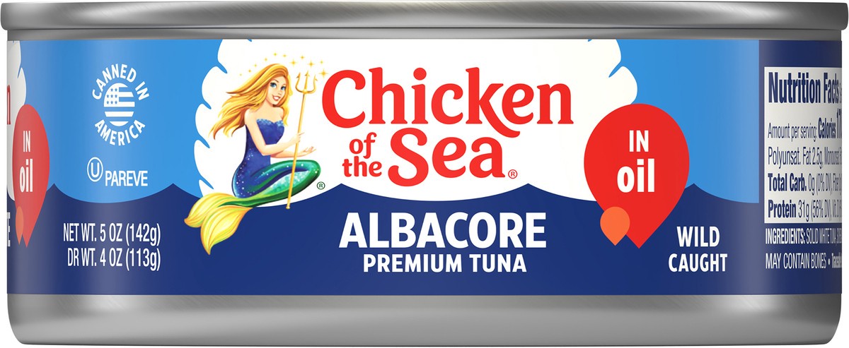 slide 4 of 5, Chicken of the Sea Albacore Solid White Tuna In Oil, 5 oz