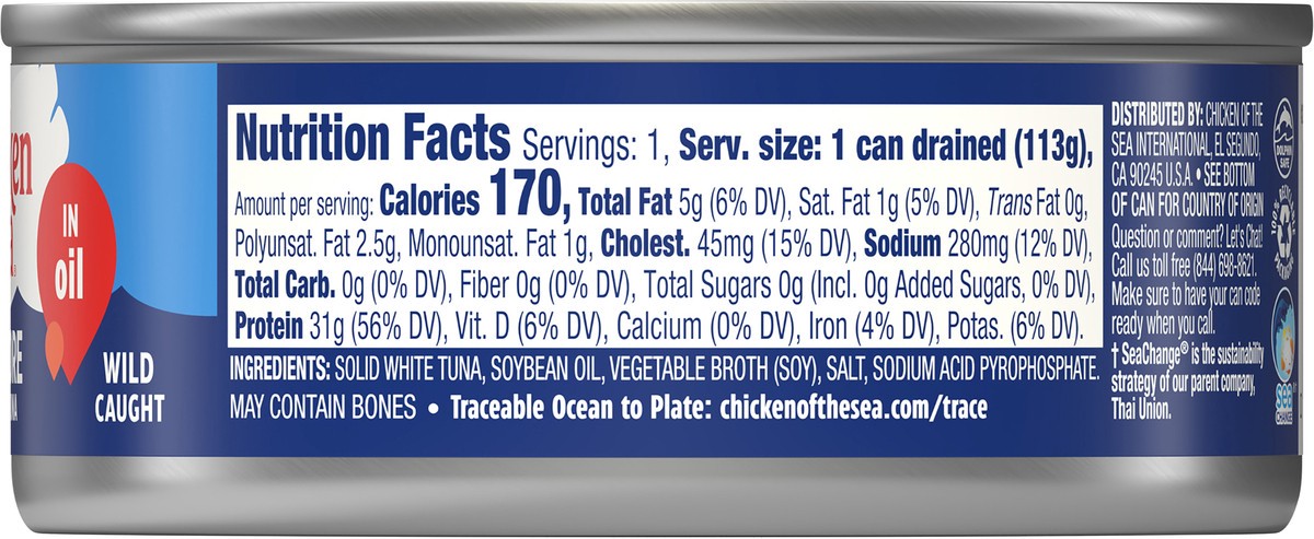 slide 5 of 5, Chicken of the Sea Albacore Solid White Tuna In Oil, 5 oz