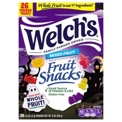 Welch's Mixed Fruit Halloween Fruit Snacks 0.5oz Pouches - 26ct Box