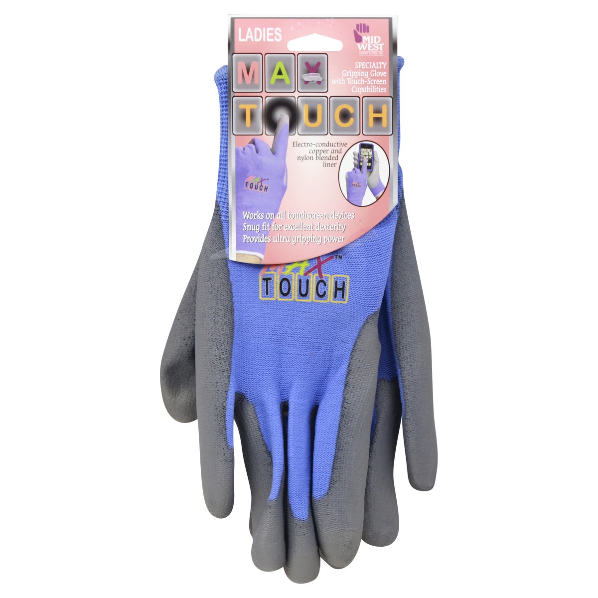 slide 8 of 11, Midwest Women's Size L Max Touch Screen Mint Garden Gloves, 1 ct