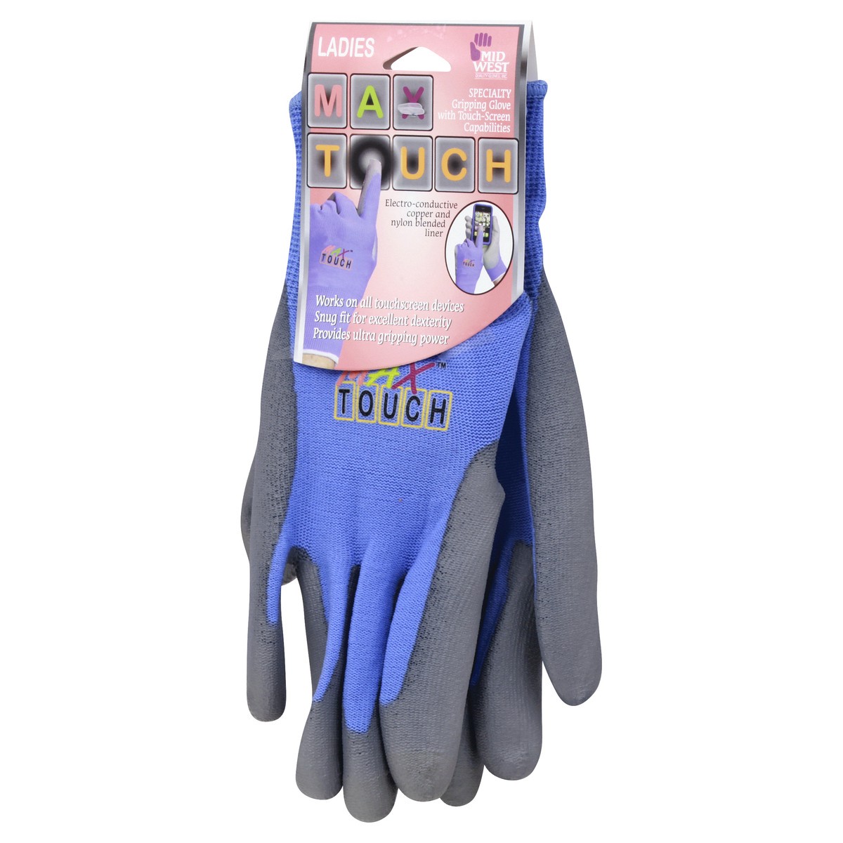slide 4 of 11, Midwest Women's Size L Max Touch Screen Mint Garden Gloves, 1 ct
