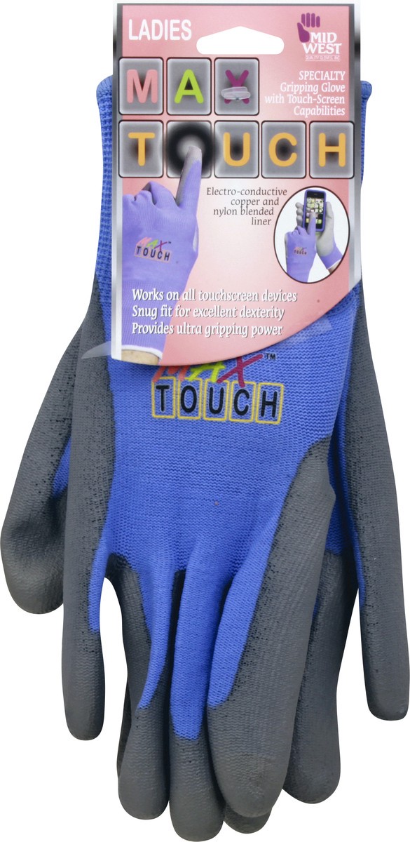 slide 1 of 11, Midwest Women's Size L Max Touch Screen Mint Garden Gloves, 1 ct