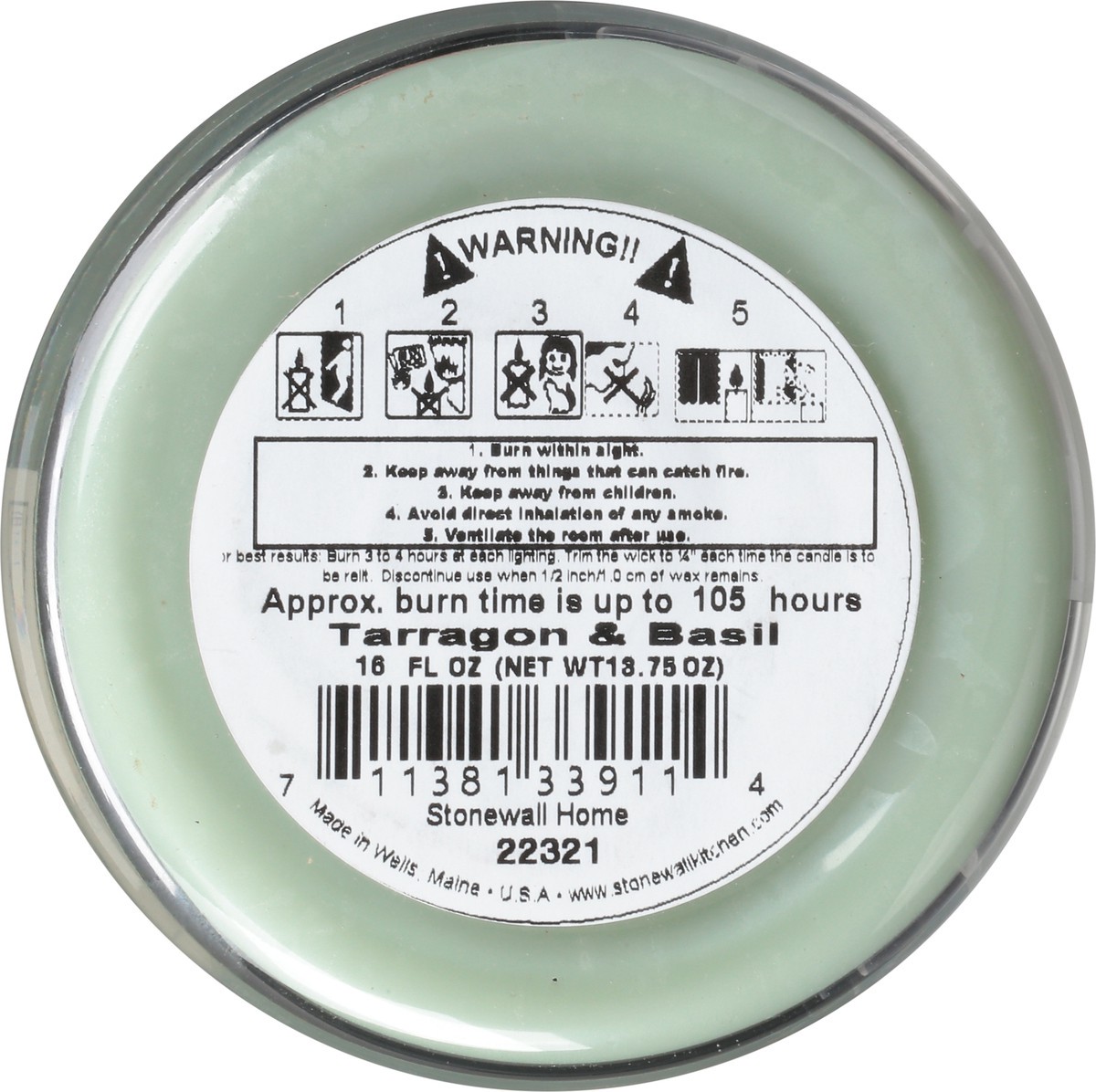 slide 6 of 10, Stonewall Home Soy Blend Tarragon & Basil Candle 1 ea, 1 ct