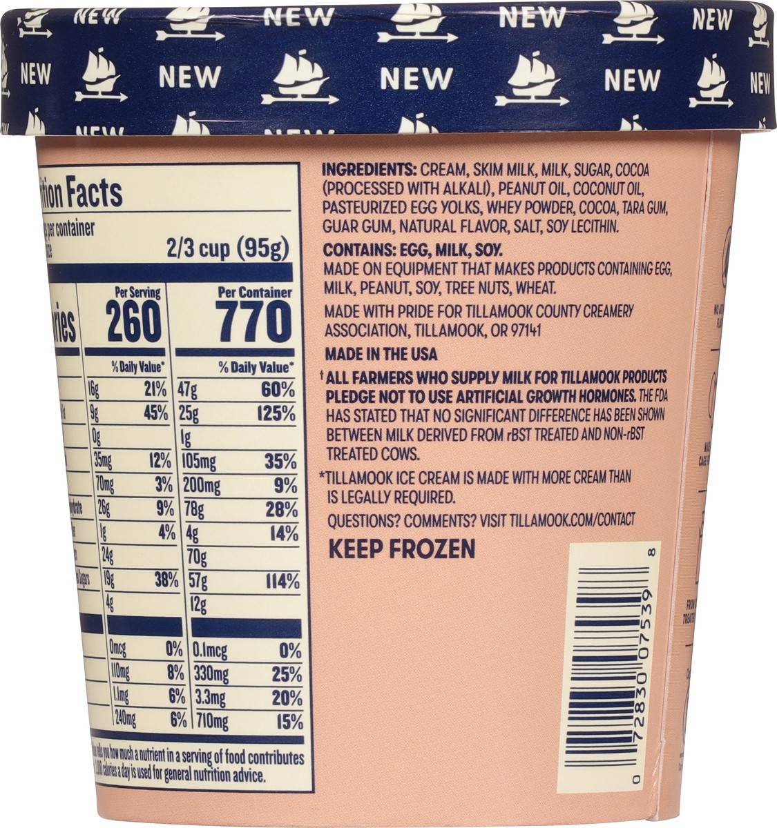 slide 2 of 13, Tillamook Tillamook Mudslide Ice Cream 16 fl oz, 