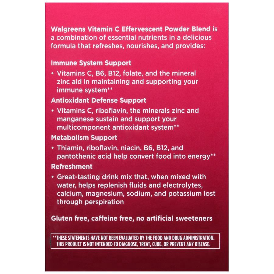 slide 2 of 5, Walgreens Vitamin C Effervescent Powder Blend, 30 ct