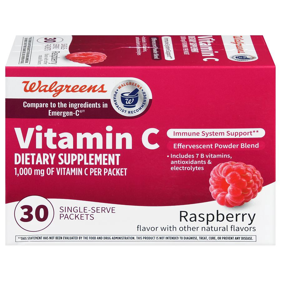 slide 1 of 5, Walgreens Vitamin C Effervescent Powder Blend, 30 ct
