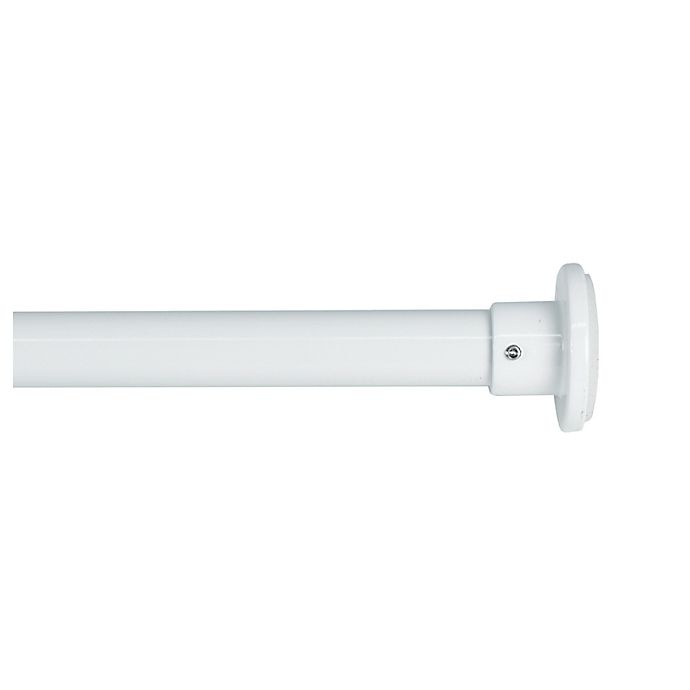 slide 1 of 1, Versailles Home Fashions Indoor/Outdoor 18 to Adjustable Tension Curtain Rod - White, 28 in