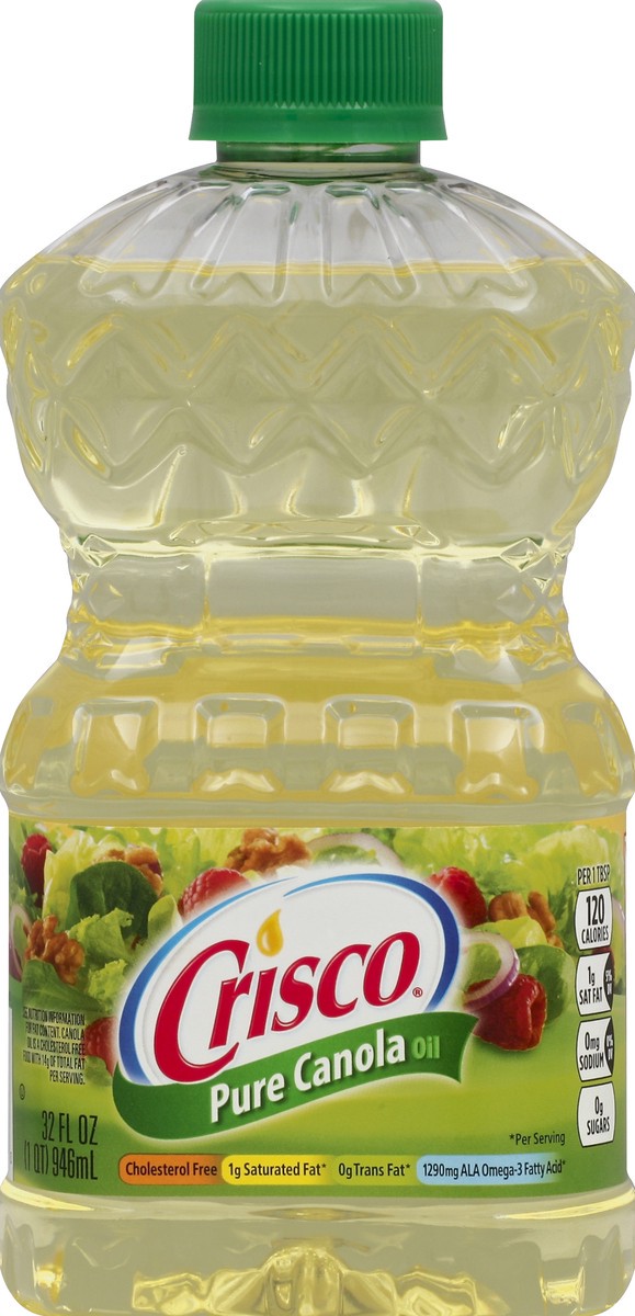 slide 1 of 5, Crisco Pure Canola Oil 32 oz, 32 oz