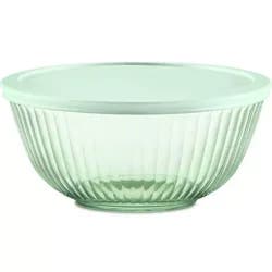 Pyrex Colors Sculpted/Tinted Dreams 2.3qtMixing Bowl with Green Plastic Cover