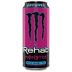 Rehab Monster Wild Berry Tea Energy Drink - 15.50 fl oz