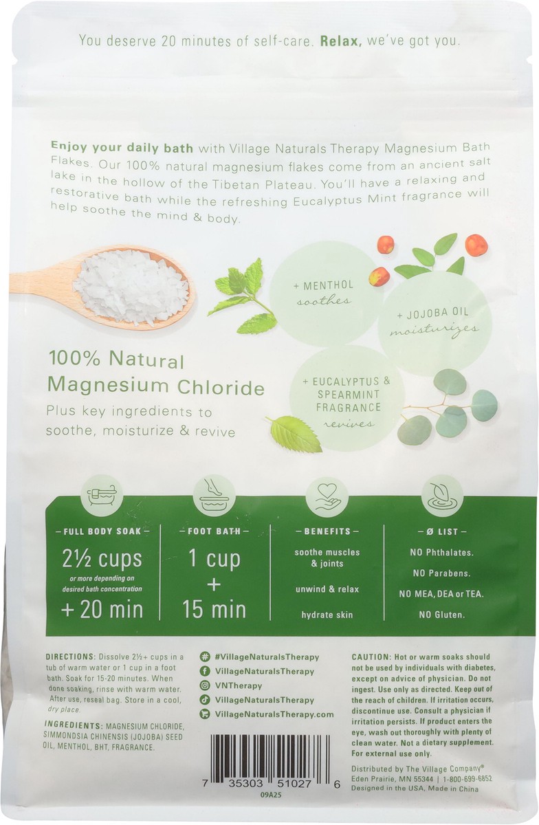 slide 8 of 14, Village Naturals Therapy Muscle Magnesium Bath Flakes 2.5 lb, 2.5 lb