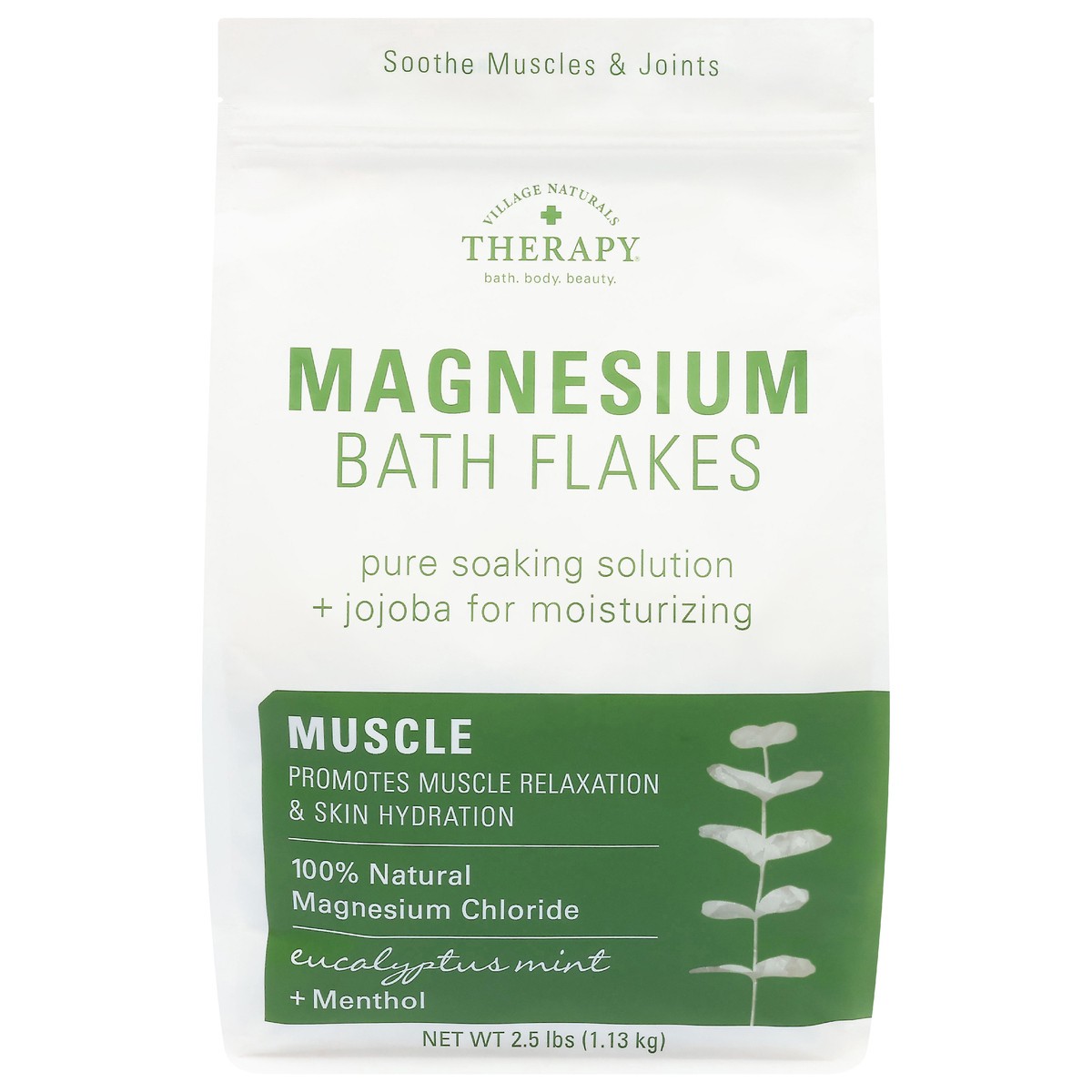 slide 2 of 14, Village Naturals Therapy Muscle Magnesium Bath Flakes 2.5 lb, 2.5 lb