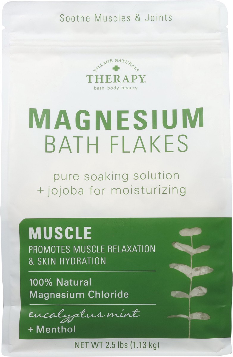 slide 4 of 14, Village Naturals Therapy Muscle Magnesium Bath Flakes 2.5 lb, 2.5 lb