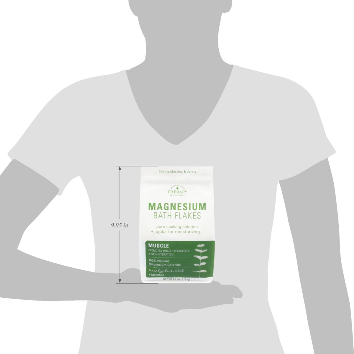 slide 10 of 14, Village Naturals Therapy Muscle Magnesium Bath Flakes 2.5 lb, 2.5 lb