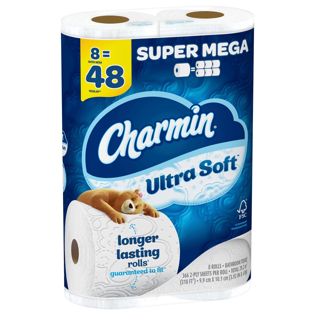 slide 4 of 5, Charmin Bath Tissue Soft, 349 sq ft