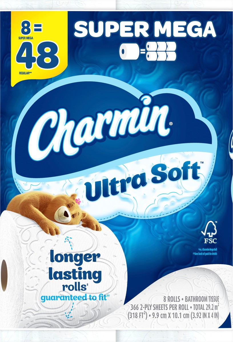 slide 3 of 5, Charmin Bath Tissue Soft, 349 sq ft