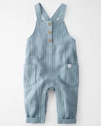 Littleplanet Baby Organic Cotton Gauze Overall - Blue Creek - 18M