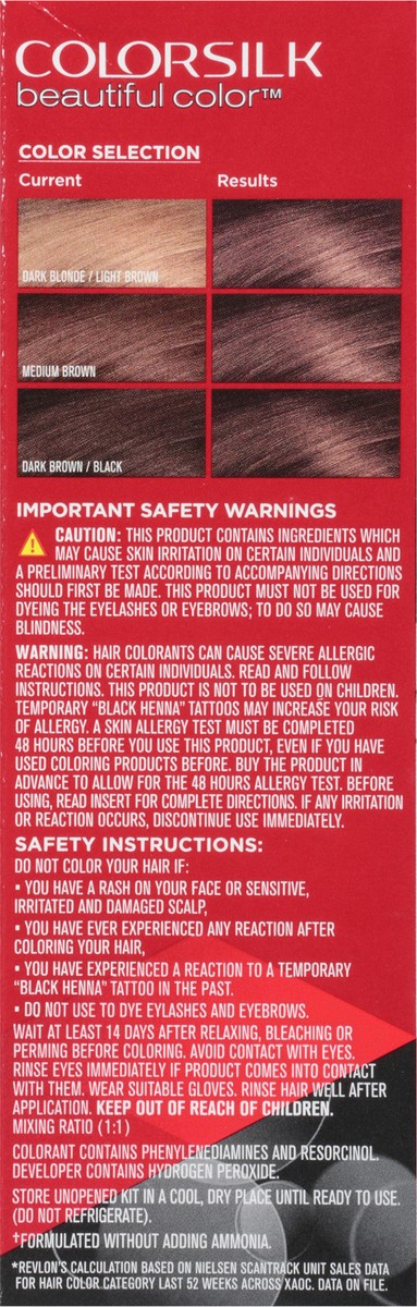 slide 8 of 11, Revlon Colorsilk 43 Medium Golden Brown Vegan Keratin Permanent Hair Color 1 Each, 1 ct