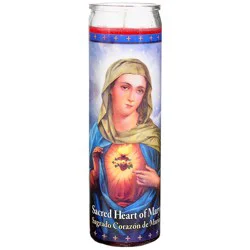 St. Jude Sacred Heart Of Mary Candle - Red