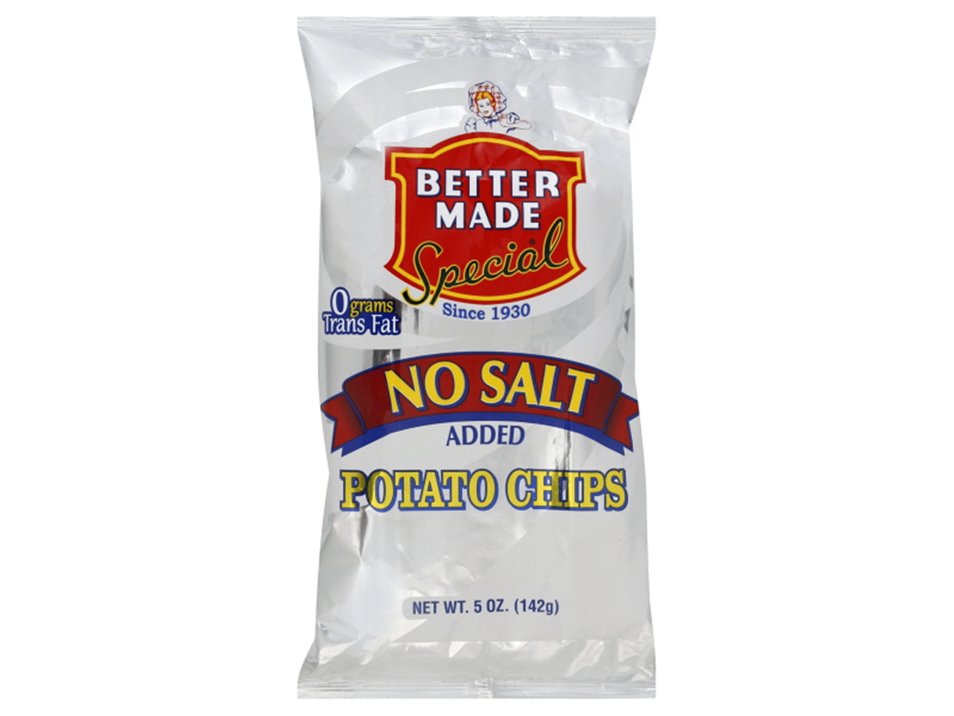 slide 1 of 1, Better Made No Salt Potato Chips, 5 oz