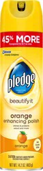 Pledge Beautify It Enhancing Polish Orange Furniture Spray 14.2 oz