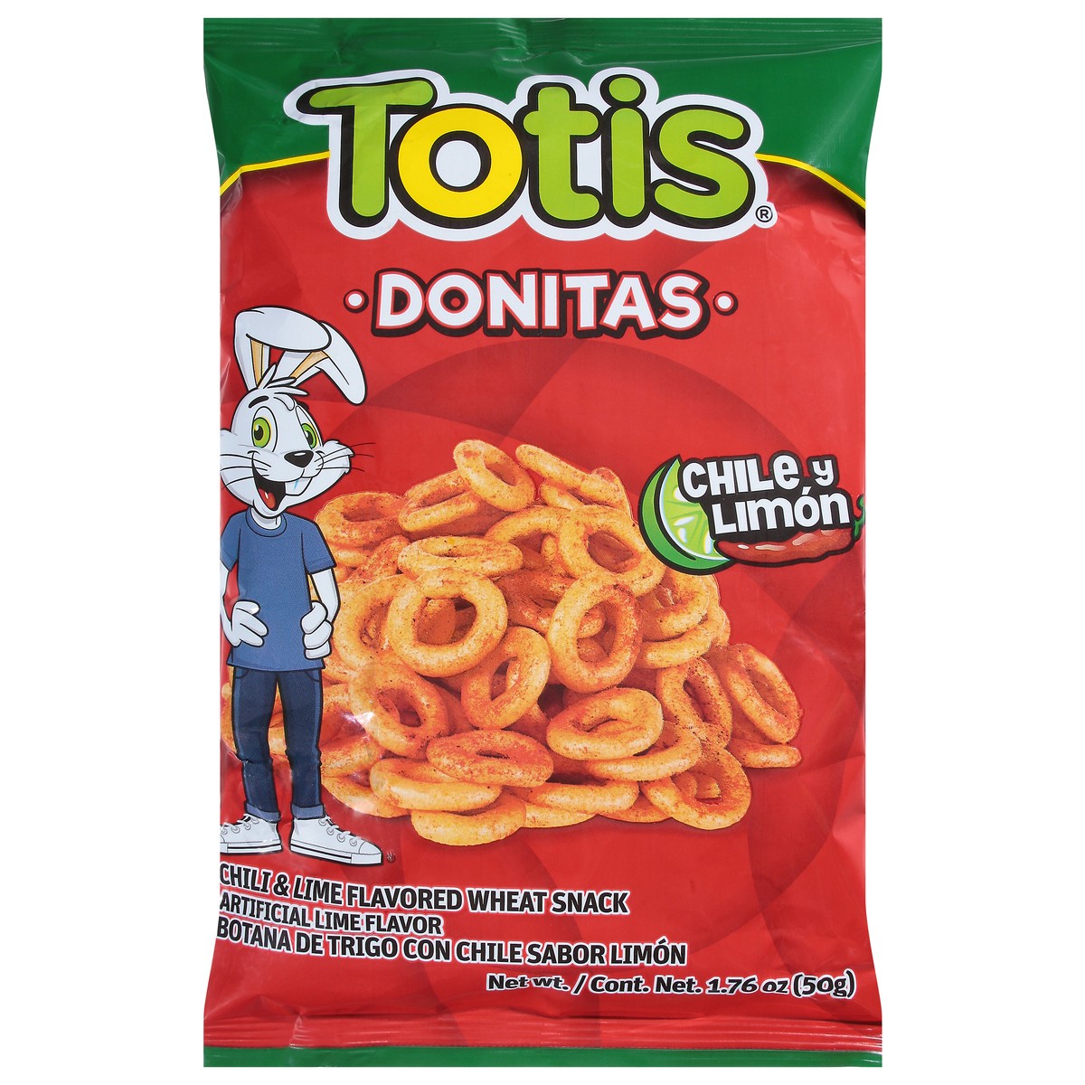 slide 1 of 15, Totis Chili & Lime Flavored Wheat Snack 1.76 oz, 1 ct