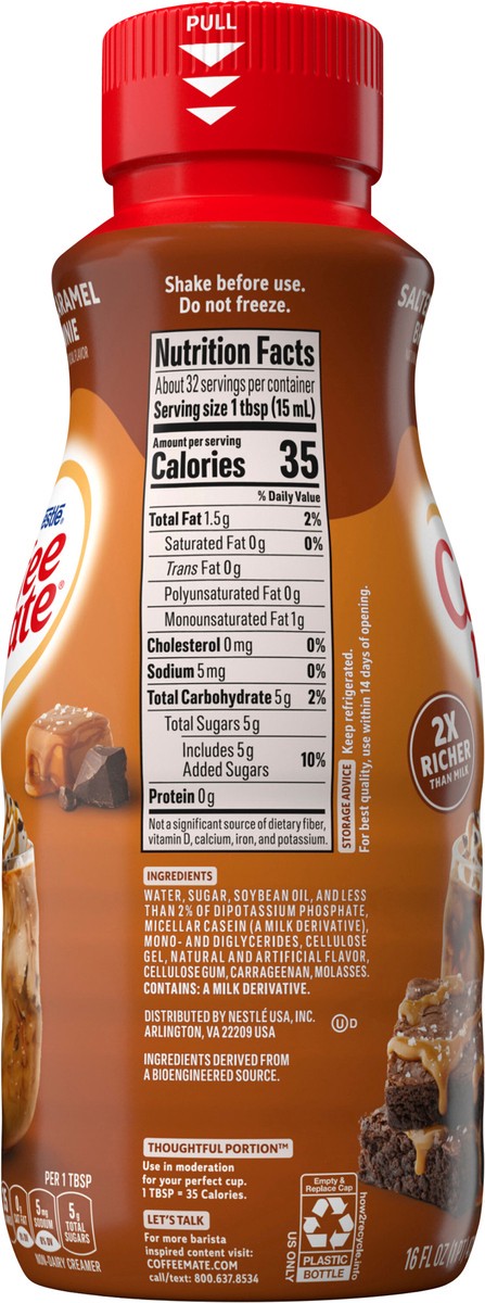 slide 5 of 13, Coffee-Mate Nestle Coffee Mate Salted Caramel Brownie Liquid Coffee Creamer 16 fl oz., 16 fl oz