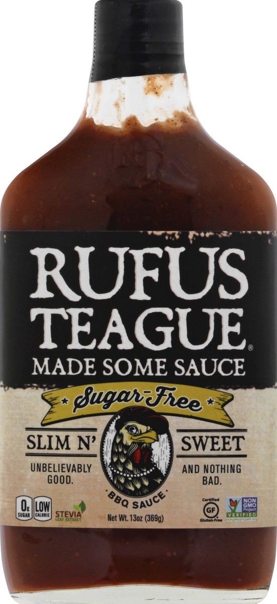 slide 10 of 12, Rufus Teague Sugar-Free Slim N' Sweet BBQ Sauce 13 oz, 13 oz